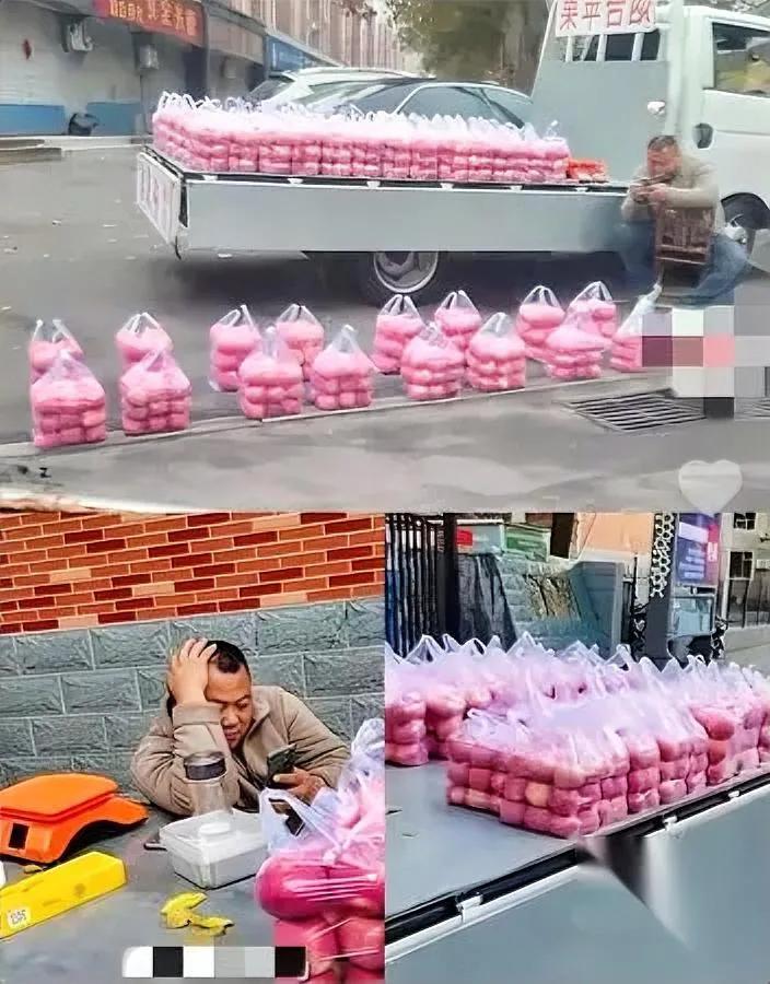 这大哥，要火了还不知道！摆苹果太整齐被拍视频，网友随口一问“当过兵吧”，大哥点头