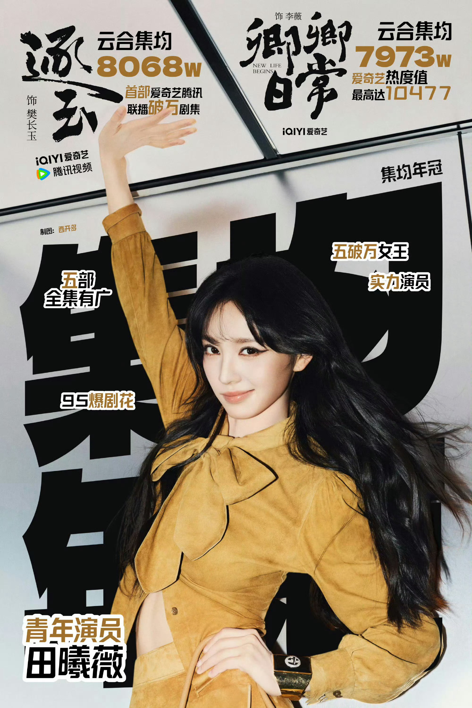 田曦薇田曦薇95花集均一番TOP1🔥95花首位全平台集均年冠👏95首位且唯一