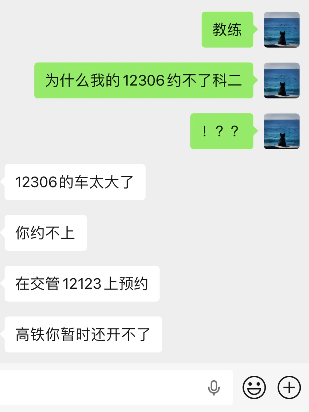 教练：不知道啊，我也没开过高铁