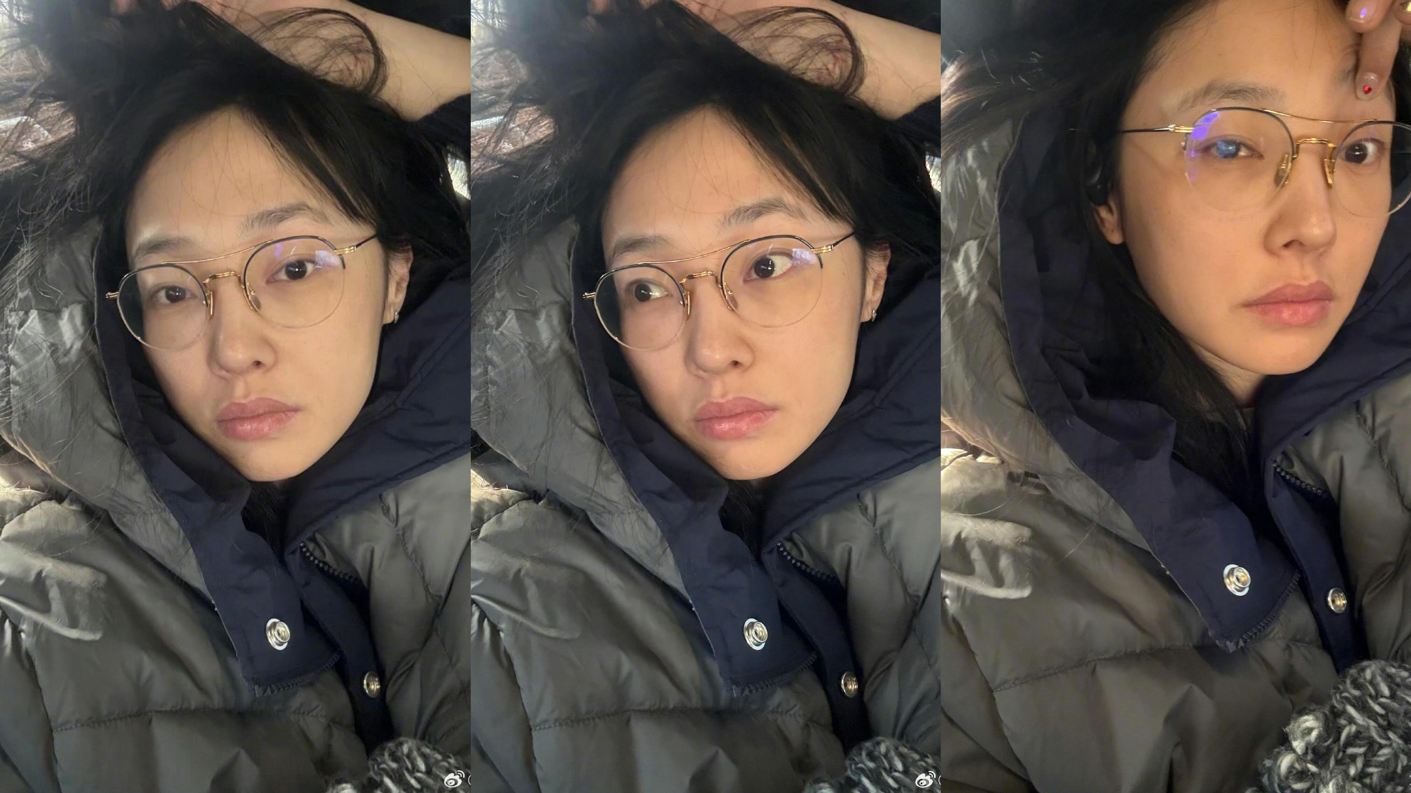 白百何怼脸生图就这么晒出来了白百何太real了！一点明星包袱都没有