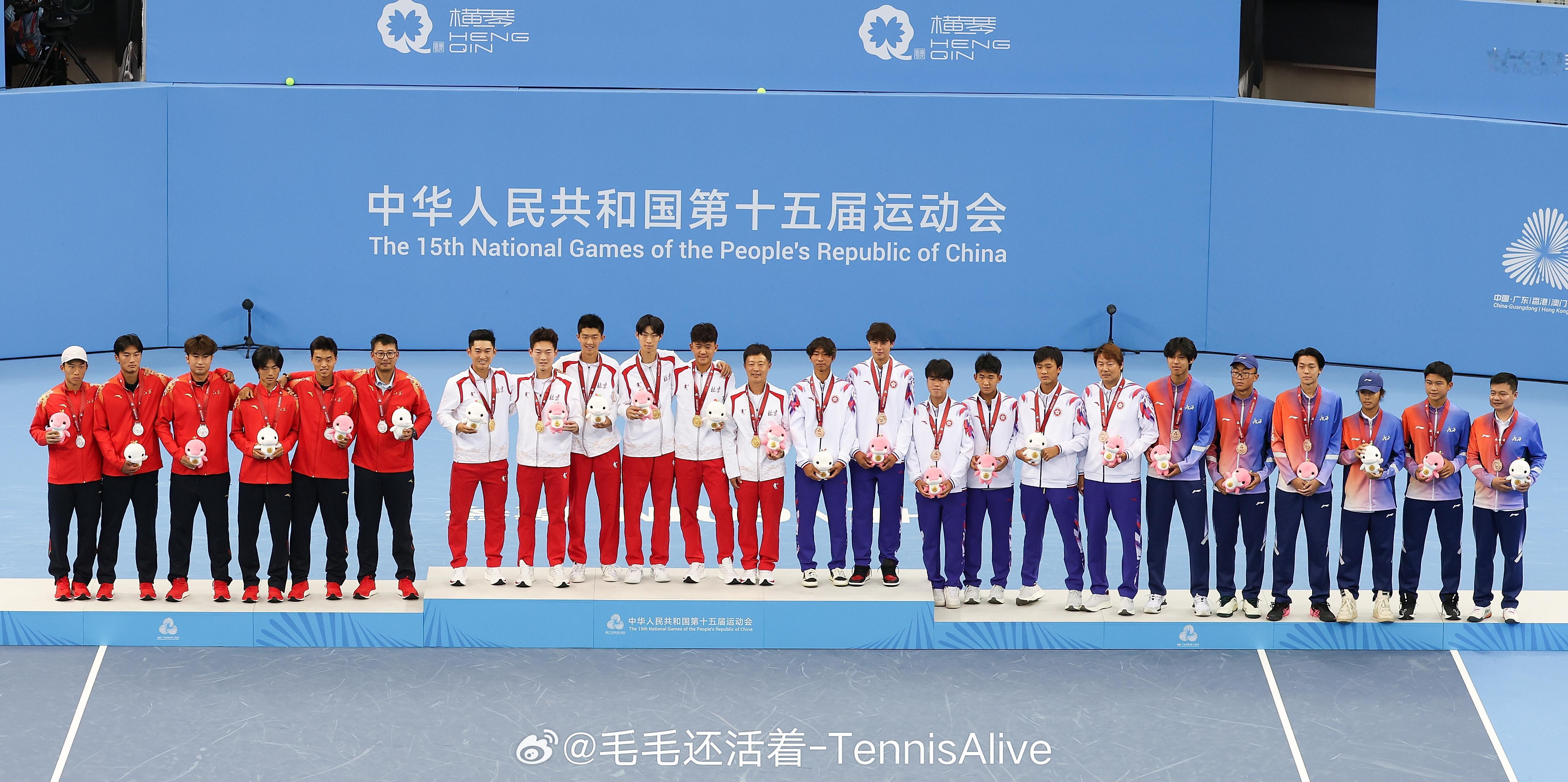 【全运会网球项目全部结束🔚】男单：🥇吴易昺🥈商竣程🥉周意🥉黄泽林女单：