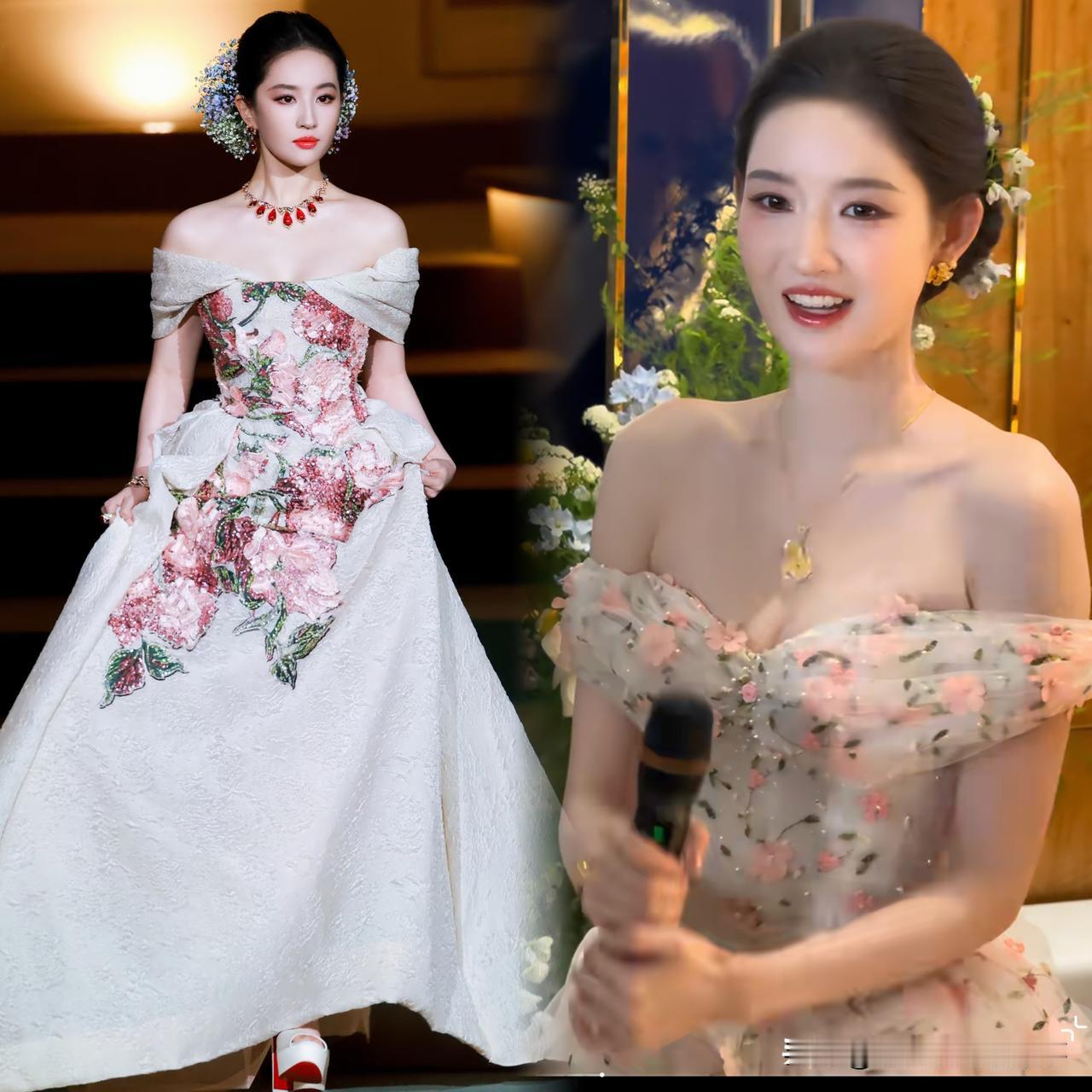 王玉雯簪花盘发造型惊艳出圈，气质神似刘亦菲，妥妥天仙后继有人。北舞出身的她脖颈