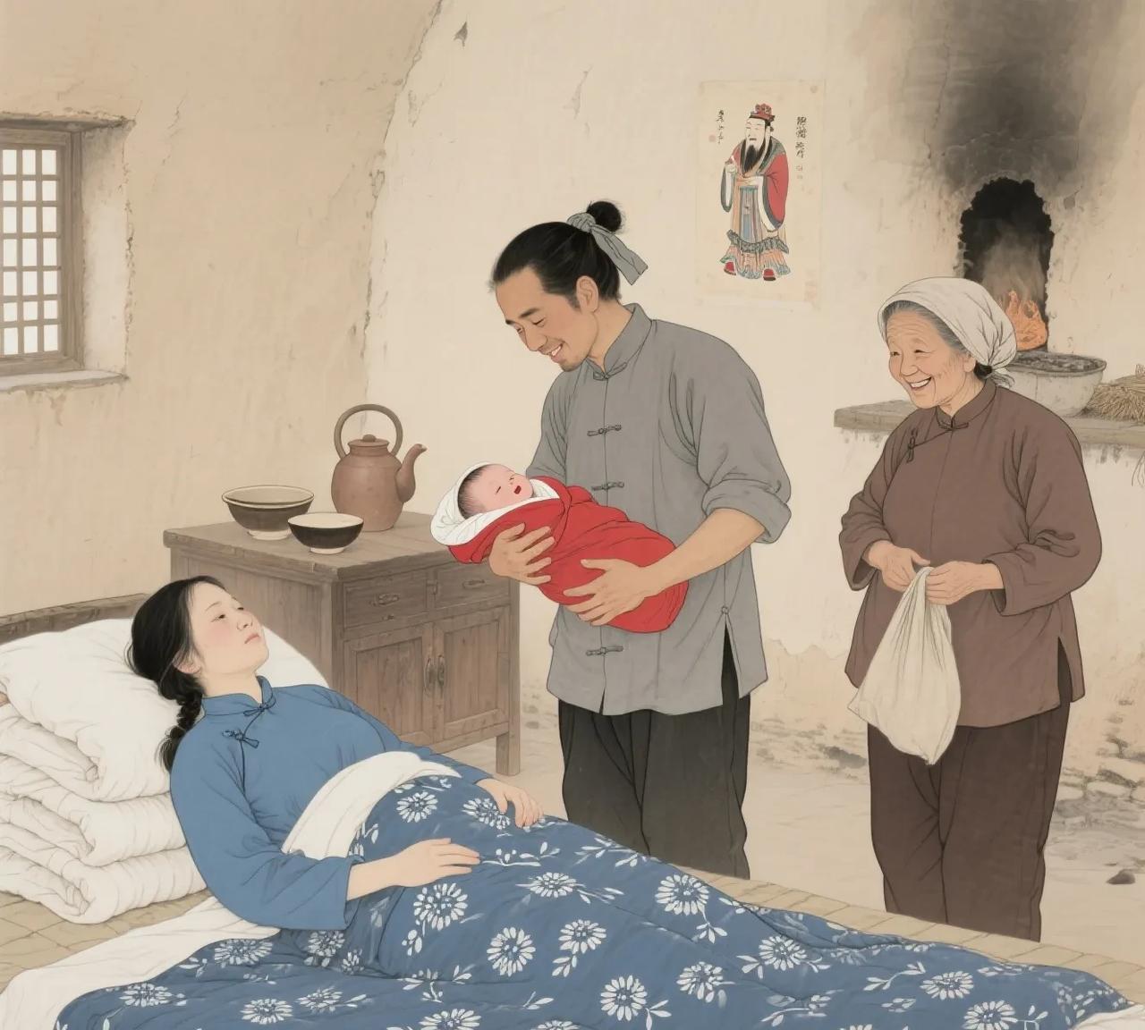 乾隆五十七年六月，安东县发生一件奇事。某村有一妇人临产，便请了接生婆来接生。接