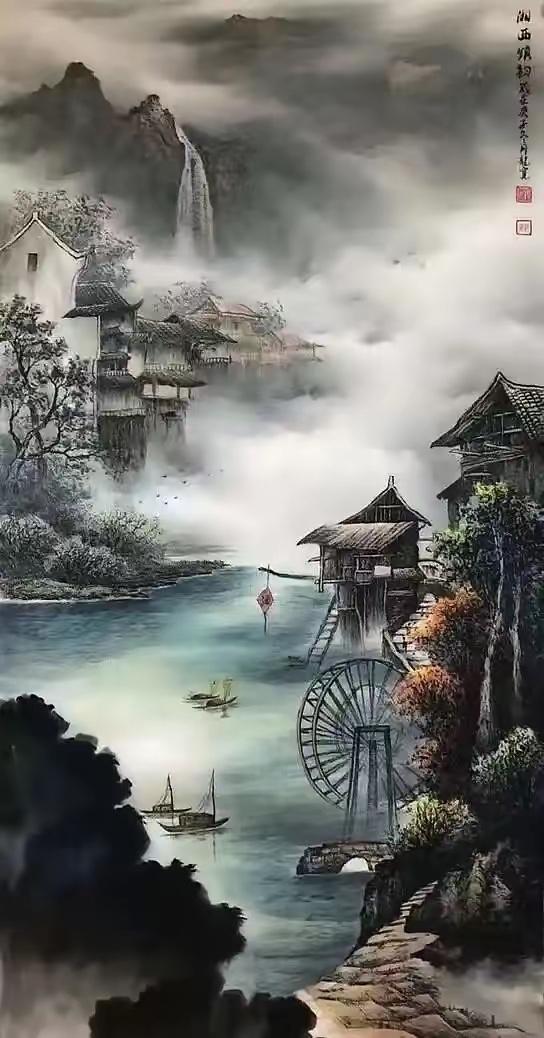 山川叠翠千秋画，冬夏人间百年诗。