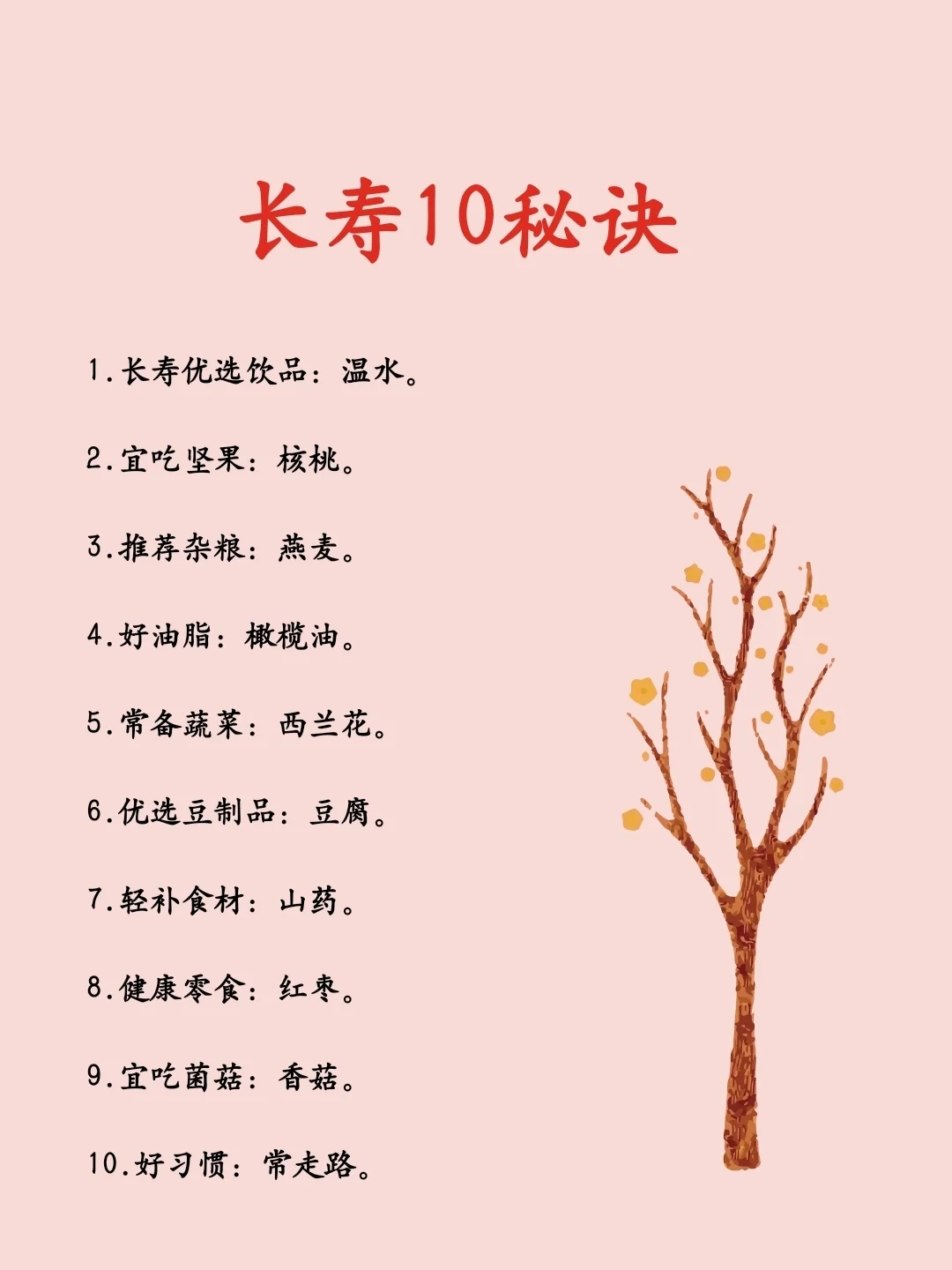 长寿10秘诀
