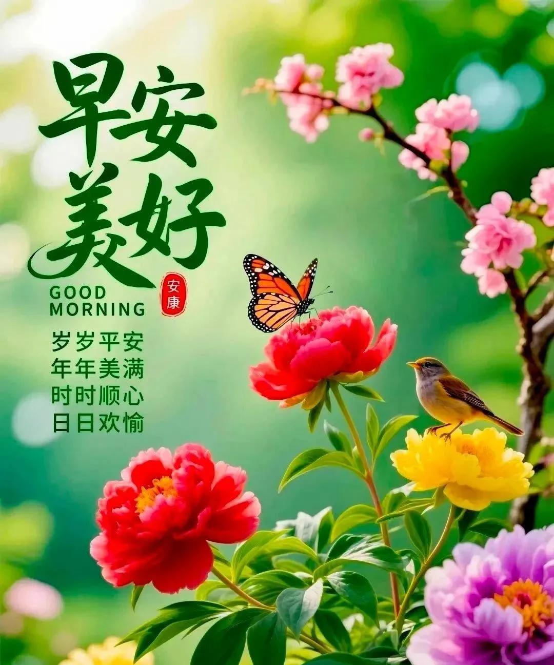 早安心语：让清晨的旭日，送你平安吉祥。让夏天的风景，送你鸟语花香。让我的问候，送