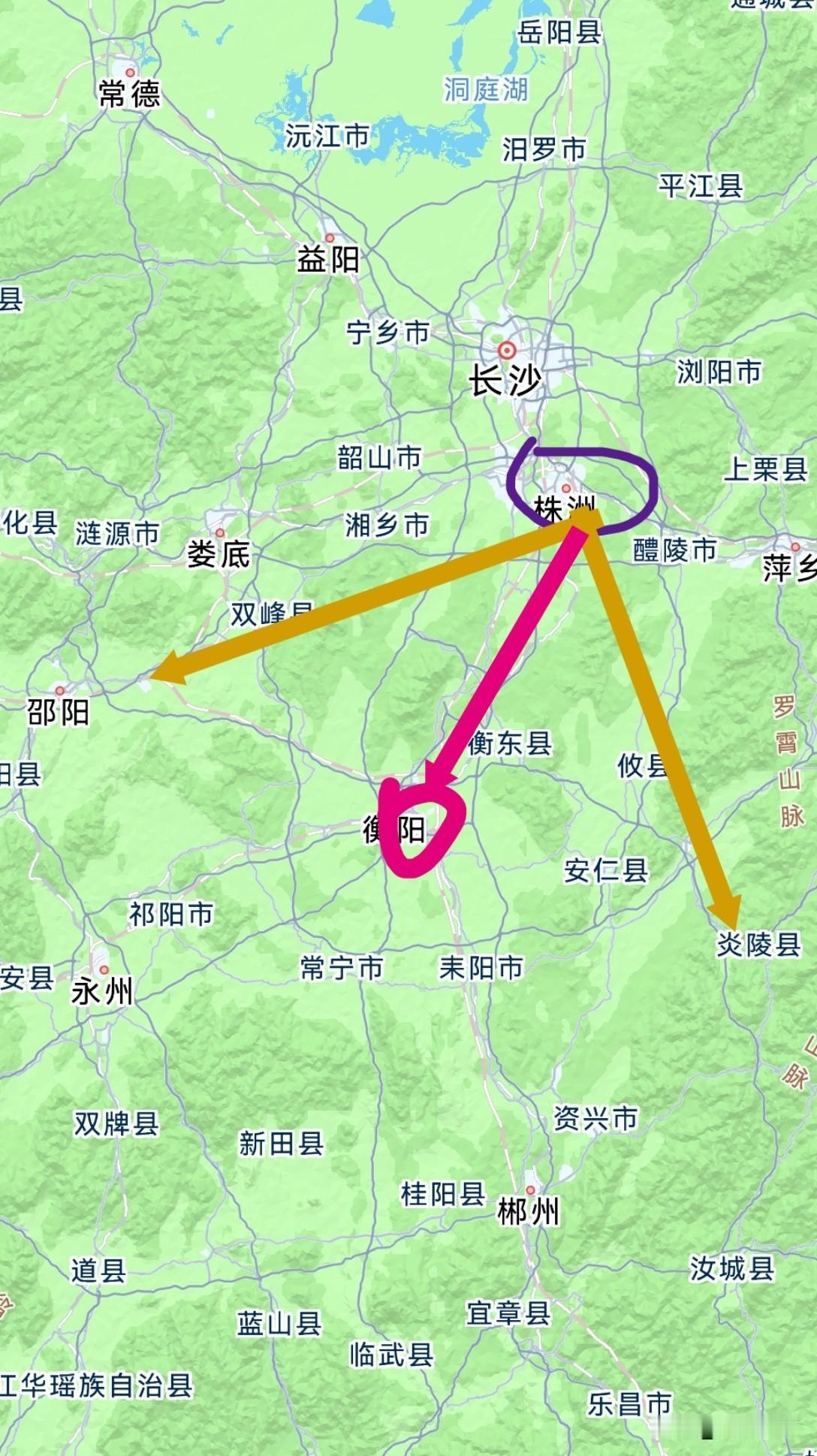 怪不得长沙总喜欢和湘潭一起打造长株潭一体化。实际上，株洲市的炎陵县比株洲到衡阳还