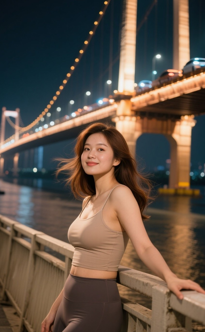 优雅少妇运动过后，街边静享时光