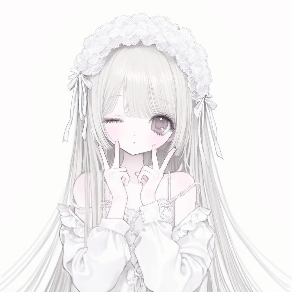 纯白ins风少女动漫头转载原xhsminu
