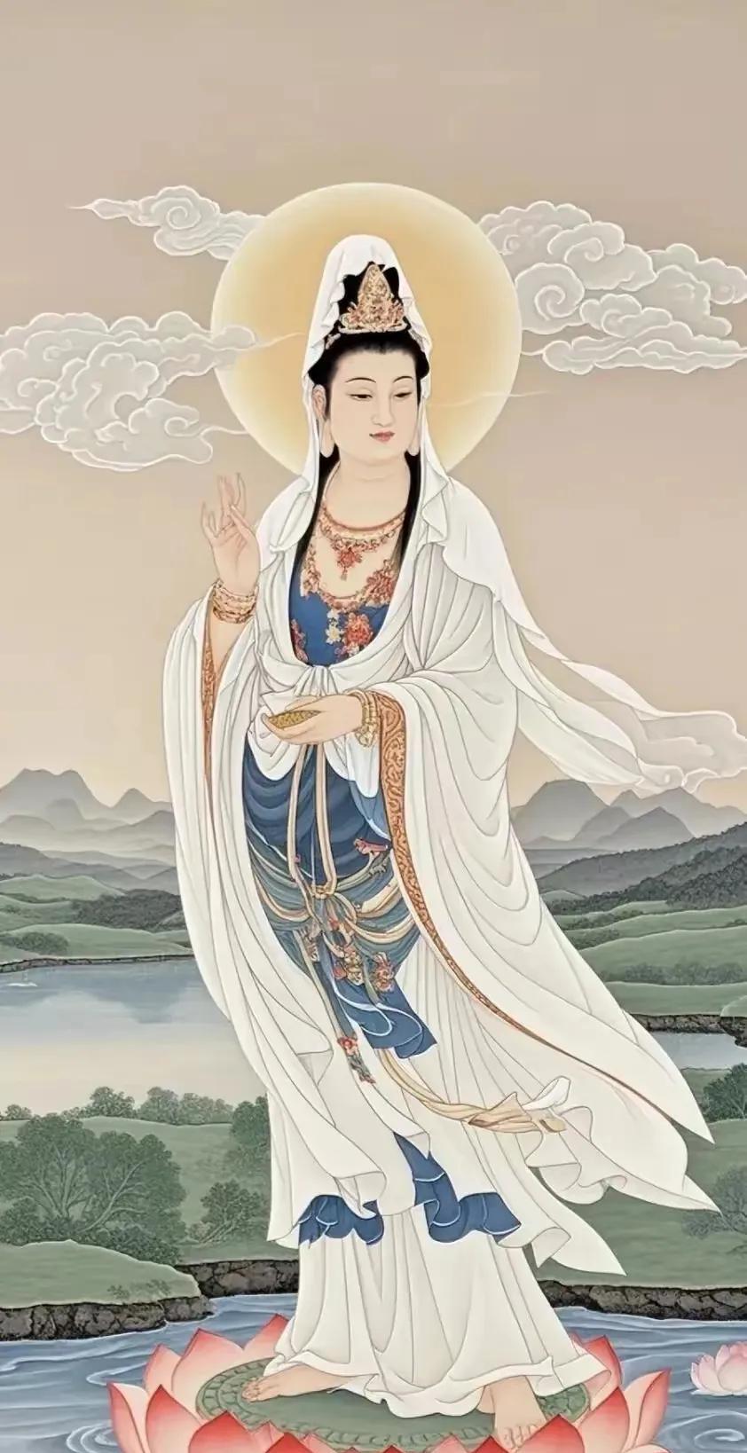当你在浏览这张菩萨图时，请留下“福寿安康，顺顺利利”的祈愿。菩萨会听到你的祈求，