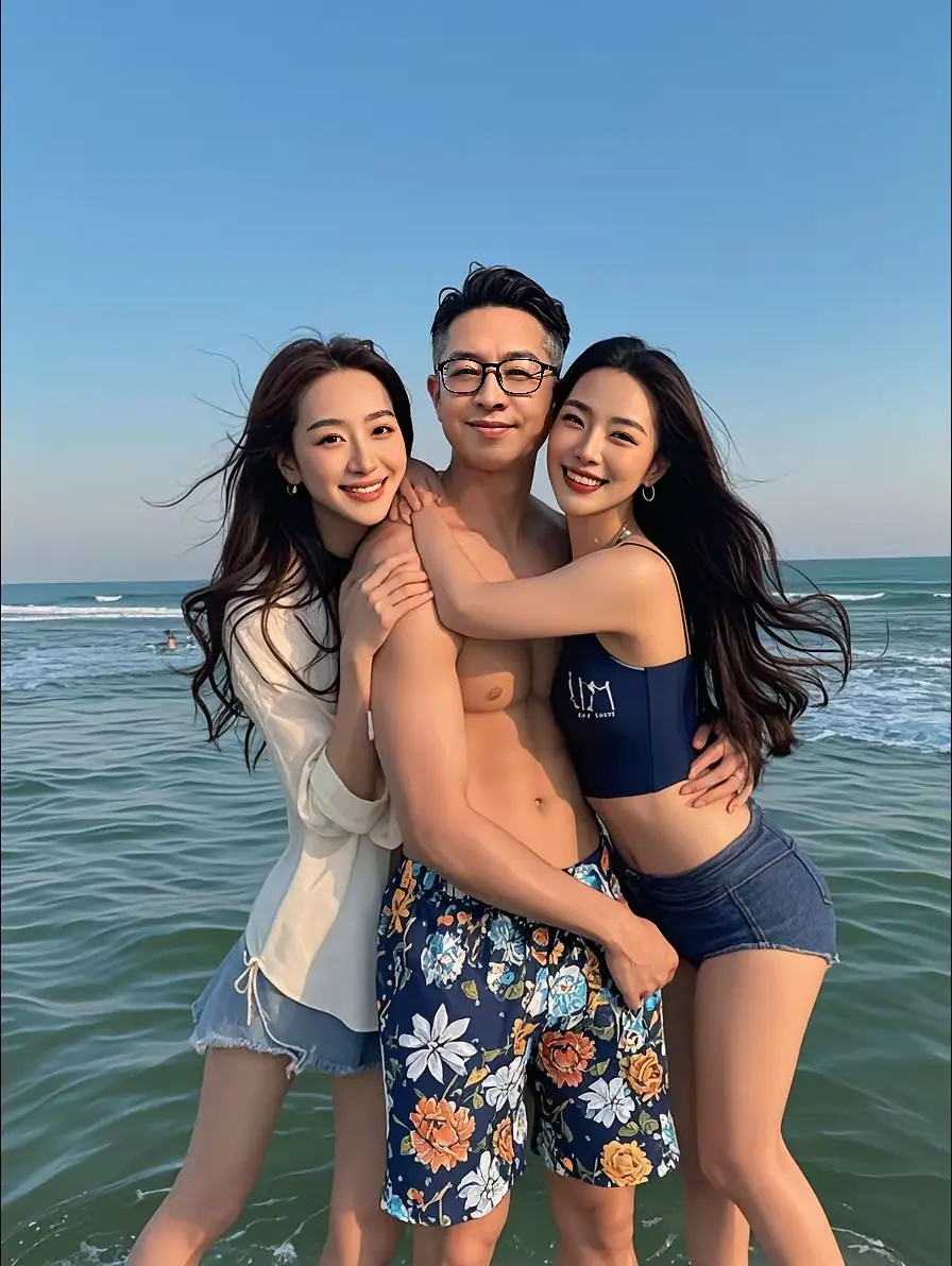 有两个女人在身边的感觉，就是不一般……