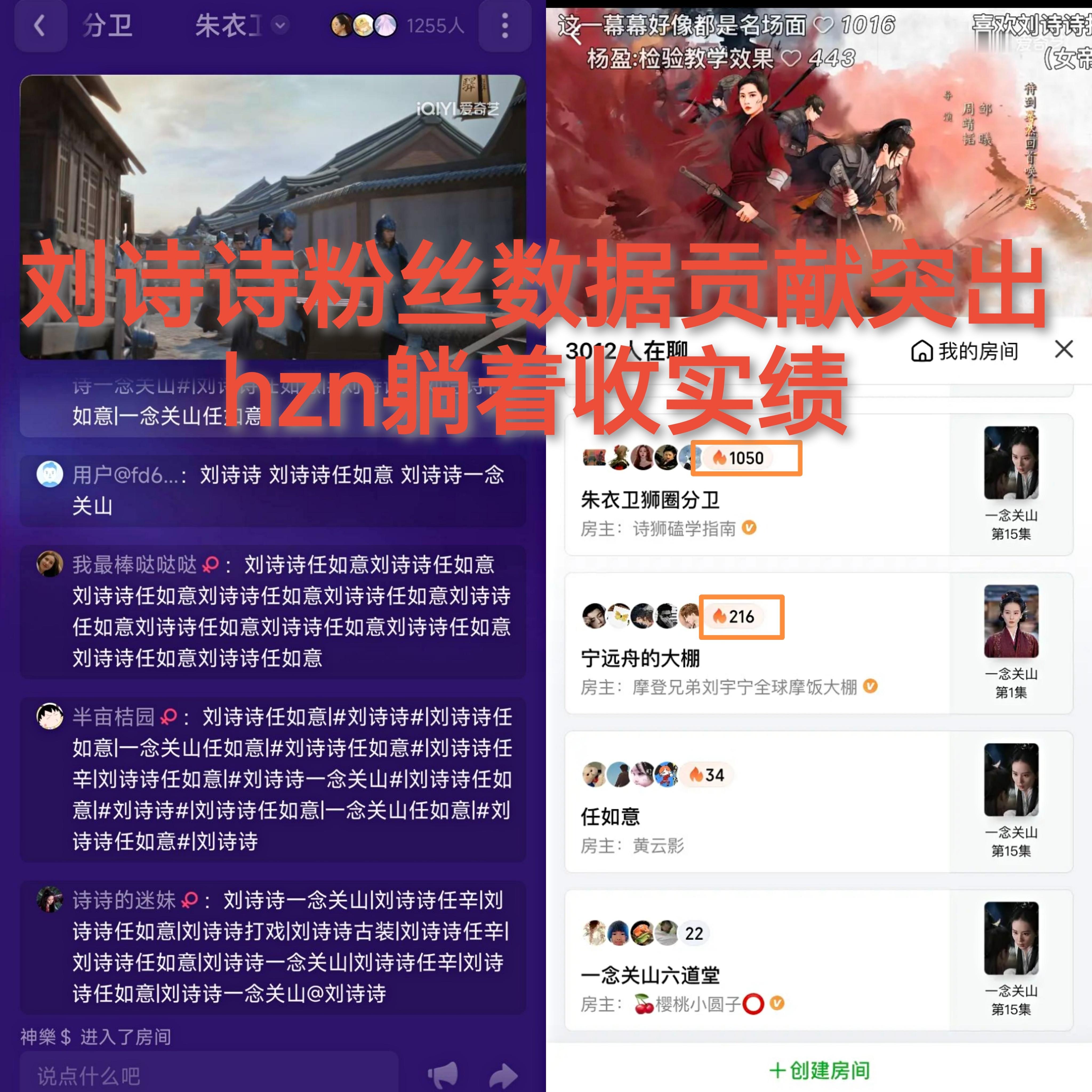 躲在女演员吃软饭，抢功猛如虎，回头一看一番实绩为0。为何hzn只单扛刘诗诗的一念
