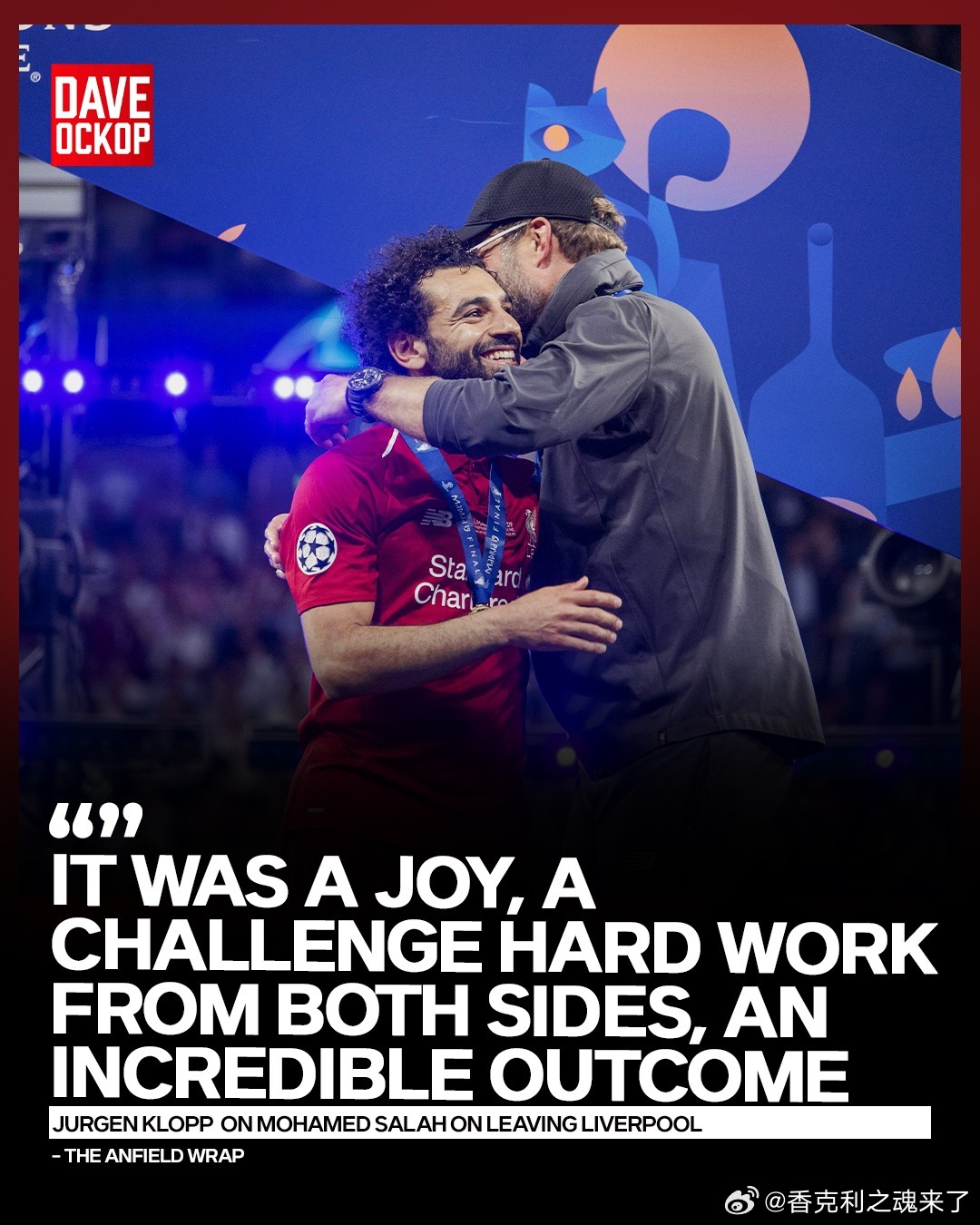 克洛普谈及萨拉赫离开利物浦时表示：“我希望他能在赛季剩余时间里一切顺利。我们昨晚