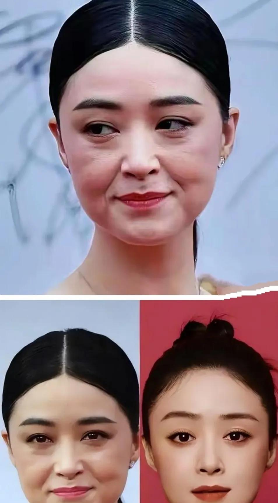 华妃娘娘真容这样怼脸拍状态已经很真实了她也40左右的人了吧五官无