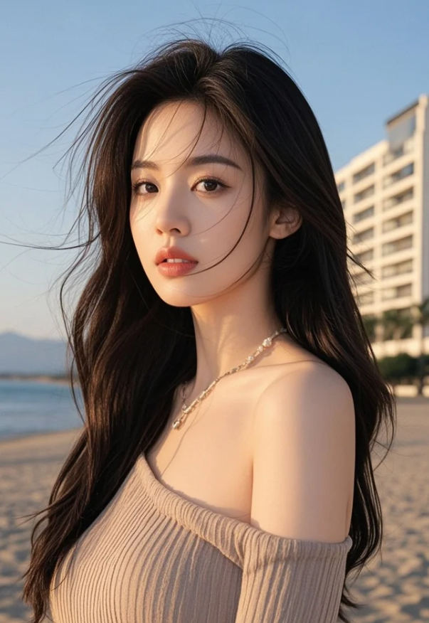 氛围感美女锁骨会发光