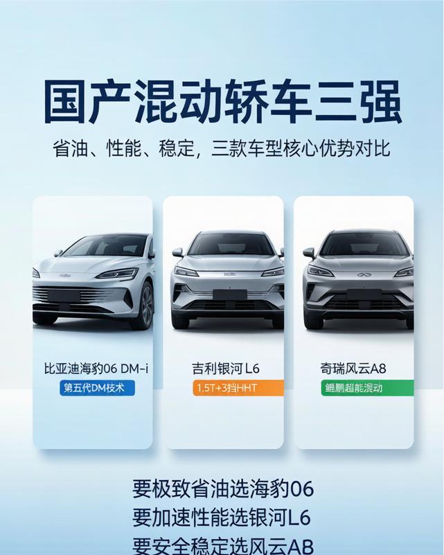 插混轿车市场卷出新高度，这三款不容错过。比亚迪海豹06DM-i——第五代DM