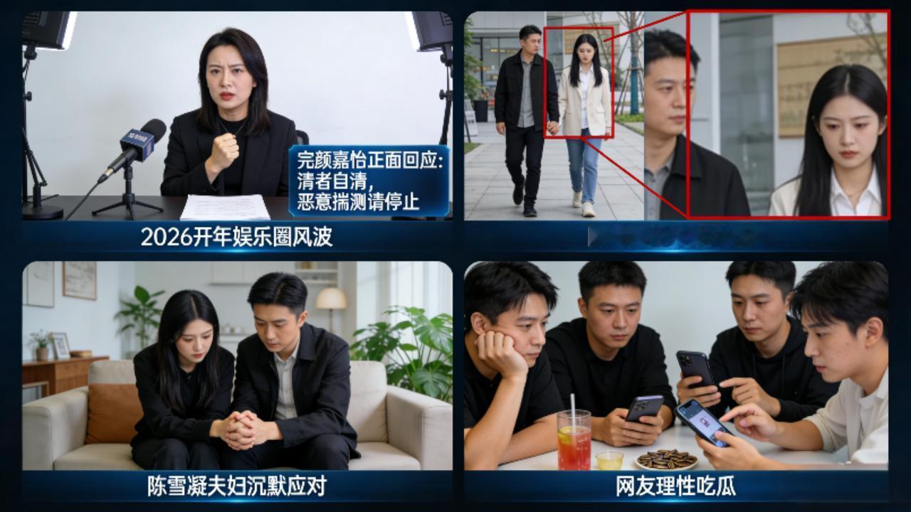 完颜嘉怡硬刚回应与陈雪凝老公同游！不背锅态度引全网热议2026开年娱乐圈风