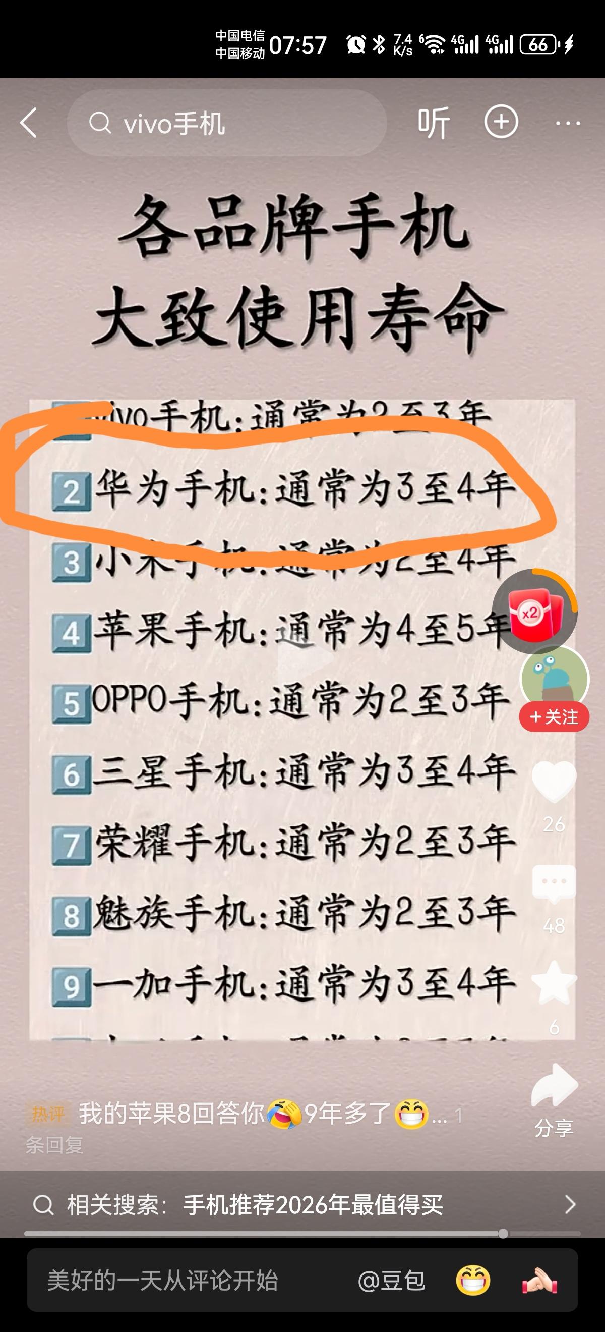 朋友们，不知道你们用的是哪个品牌，哪款手机，使用寿命应该都比这个数据时间长吧！
