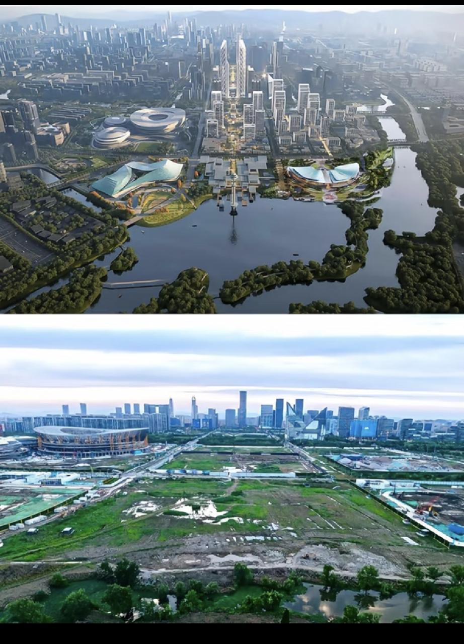 羡慕杭州的基建速度[笑着哭]，前几年的萧山，帖中的余杭……反观南京，江北烂尾，紫东
