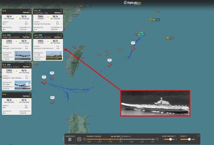 辽宁舰携大批歼15出动，美军如临大敌出动4架特种机，认为事态十分严重！4月2