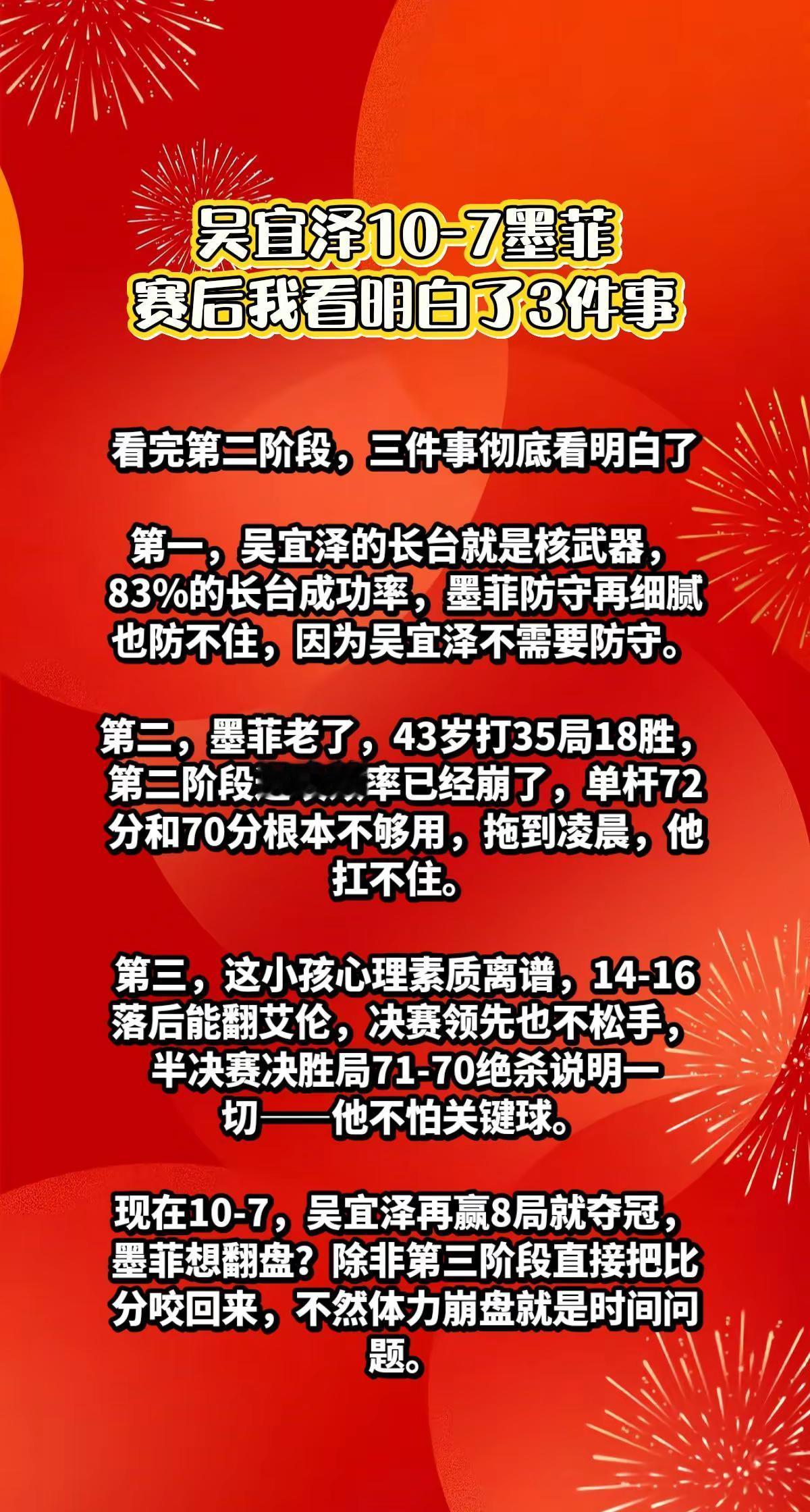 吴宜泽10-7墨菲，我看明白了3件事。