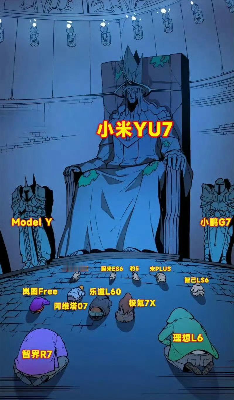 又是这张图，本次尊座换YU7了[doge]​​​
