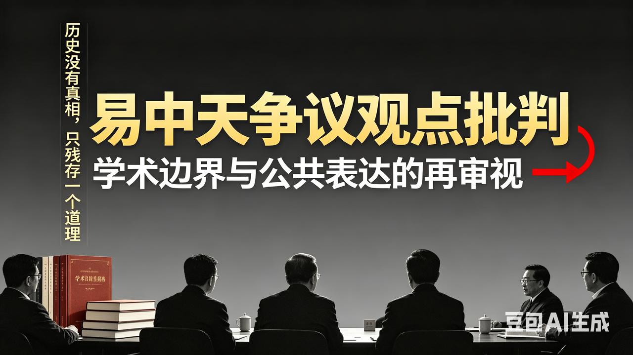 易中天为何争议不断？他的核心观点、追捧人群与深远危害这些年，易中天凭借通俗