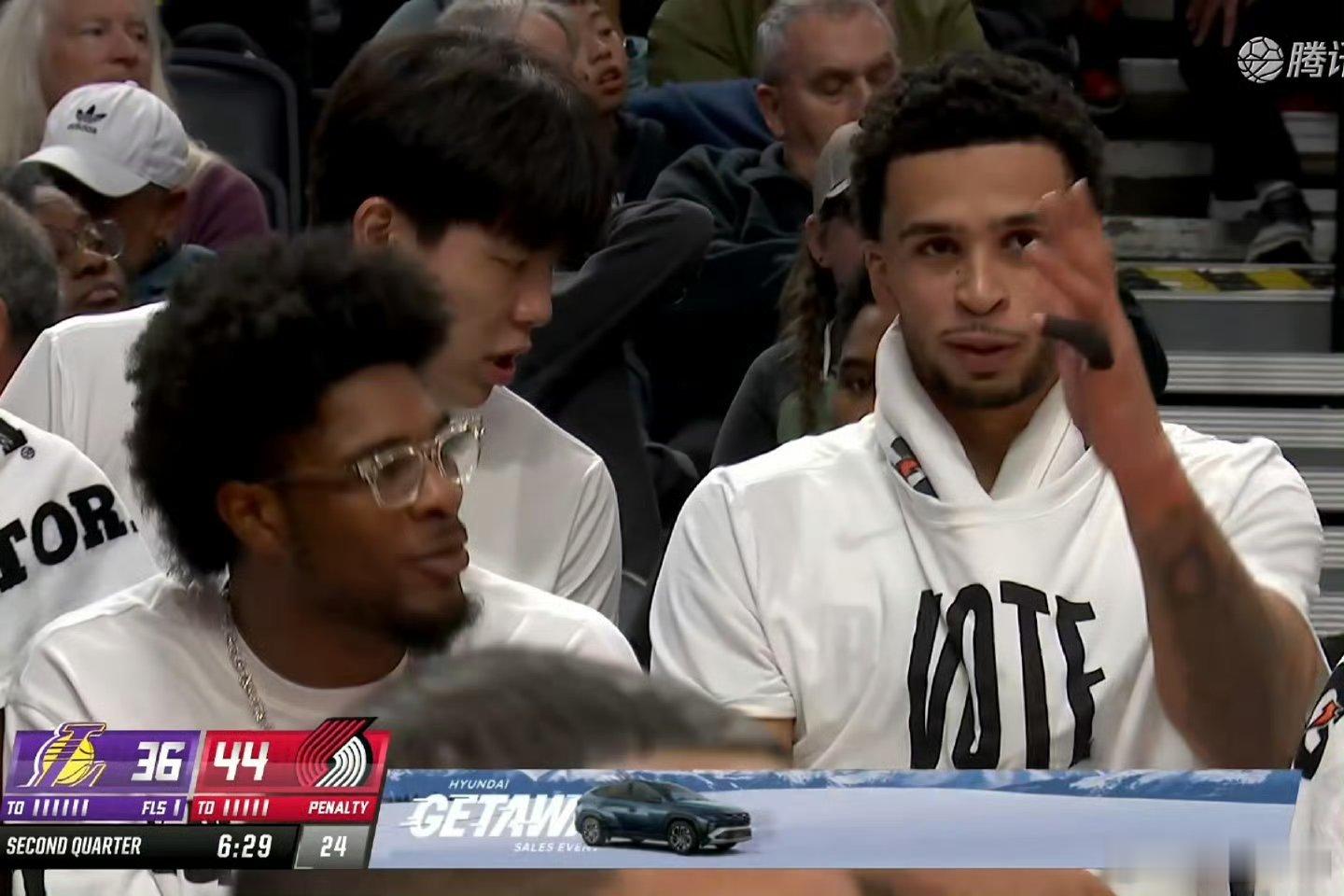 【杨瀚森虽被开拓者召回但仍无登场机会】杨瀚森第二场DNP开拓者召回杨瀚森1