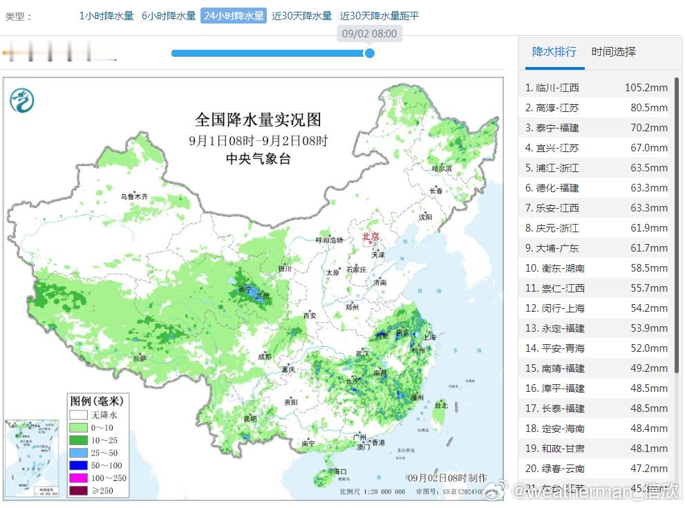 【强降雨和强对流】昨天到今晨，江南多地出现了强降雨和强对流，部分站点单小时雨量超