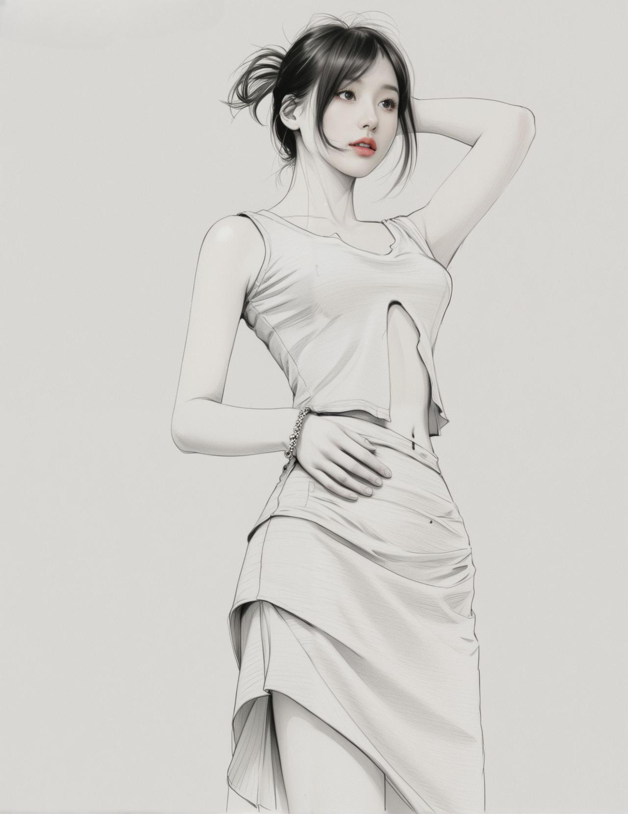 优雅少女，黑白经典，时尚穿搭，气质迷人