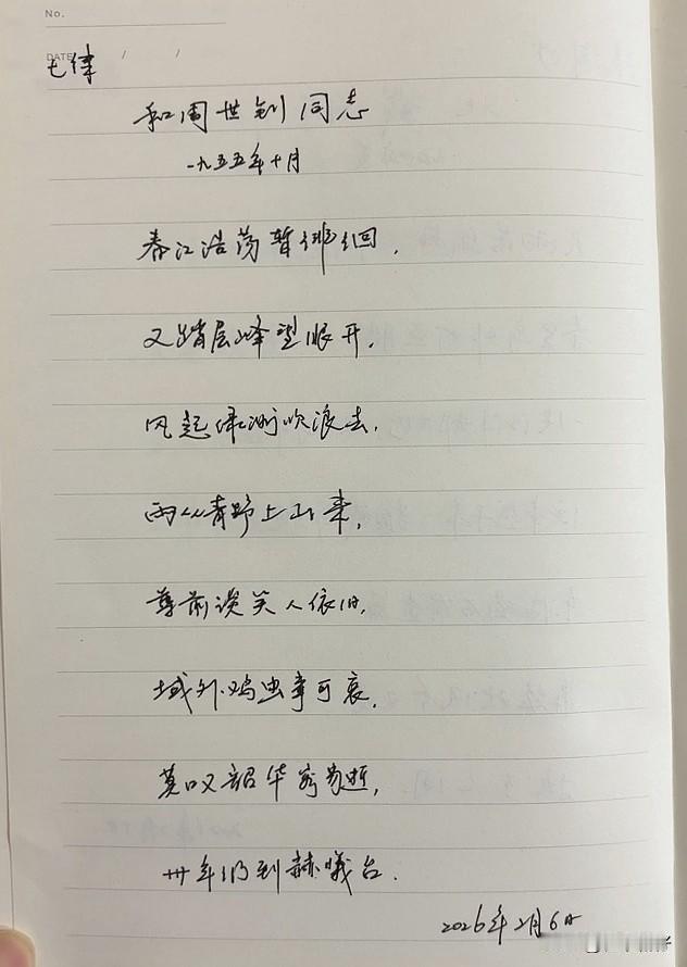 抄书第1081天（2026年2月6日）静心✔戒浮躁，一笔一划。