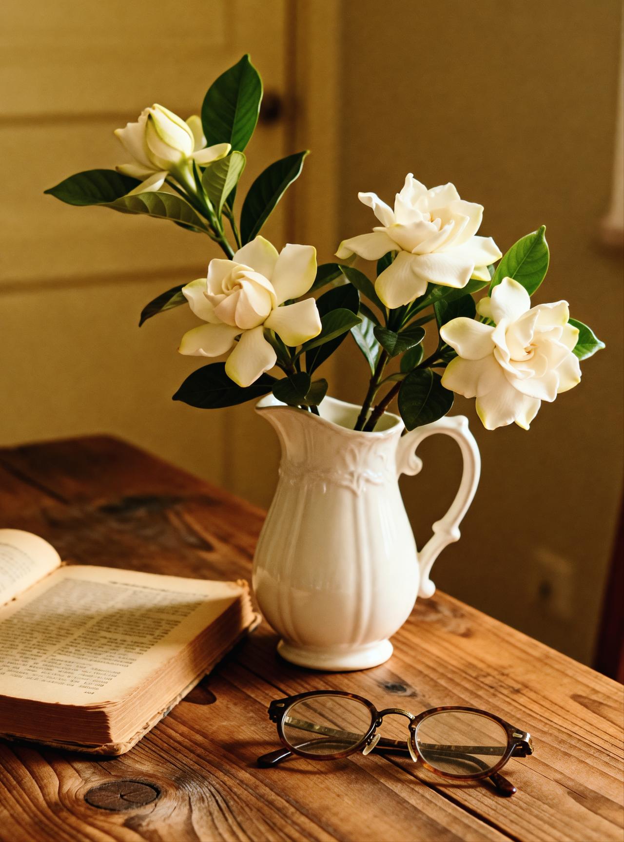 昨天回家发现花盆里有几棵栀子花。父亲说，秋天插的，都活了，你想栽就挖几棵吧！