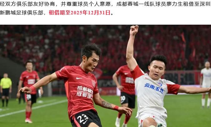成都蓉城官方发布球员动态，新援快浮出水面了！离夏窗期关闭所剩时间不多，成都蓉城