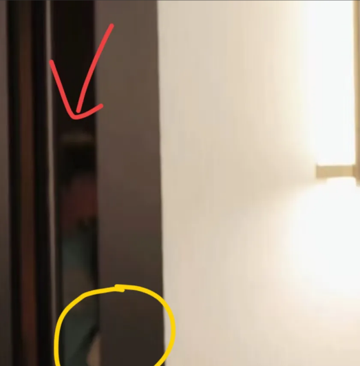 莎莎回头这一下，肯定是在问:你们三去几楼呀？有人说莎莎的包被大头接走了，其