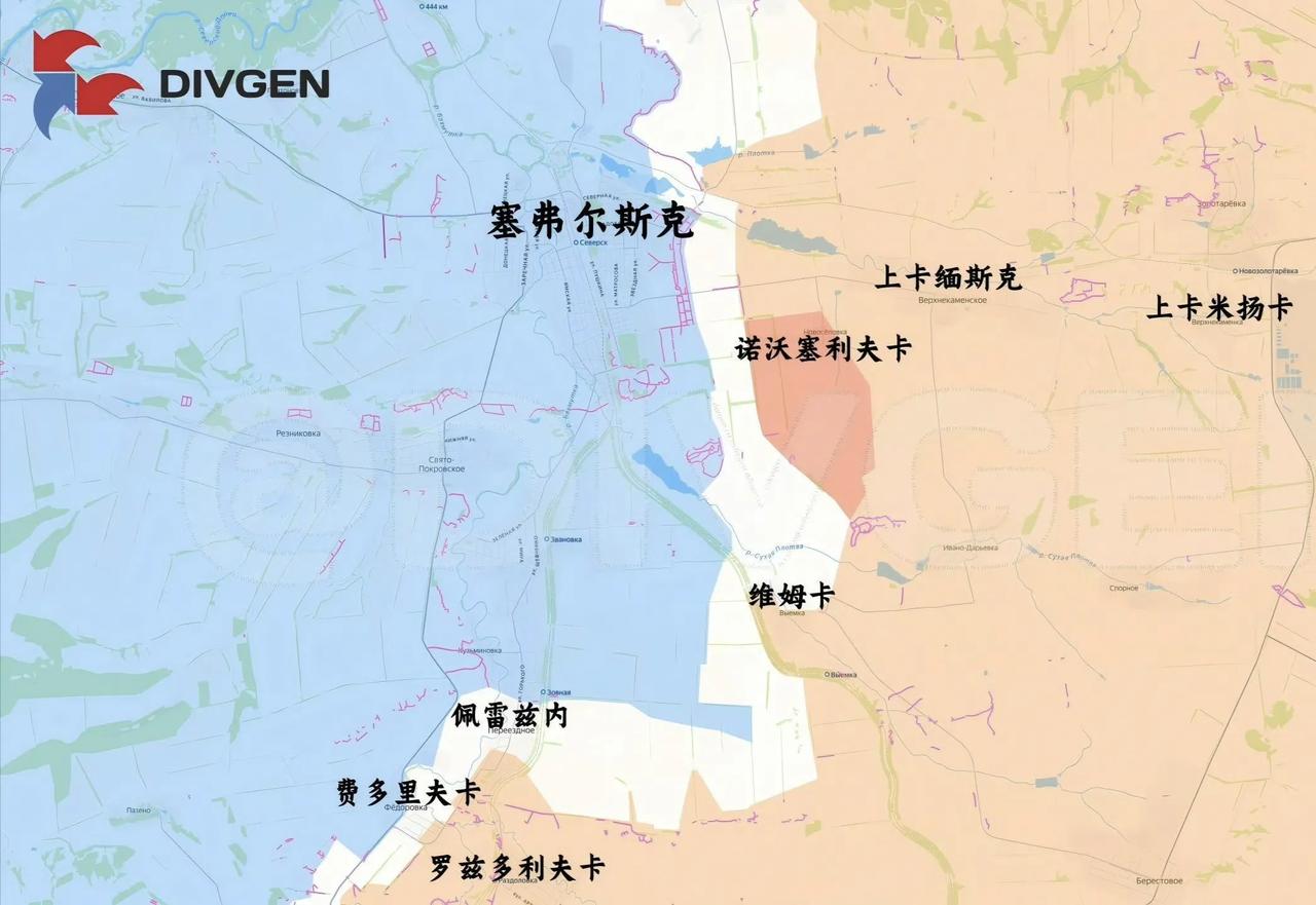 谢韦尔斯克（塞弗尔斯克）已经逐渐被俄军围了起来。不过，俄军也没想着加快进度，反正