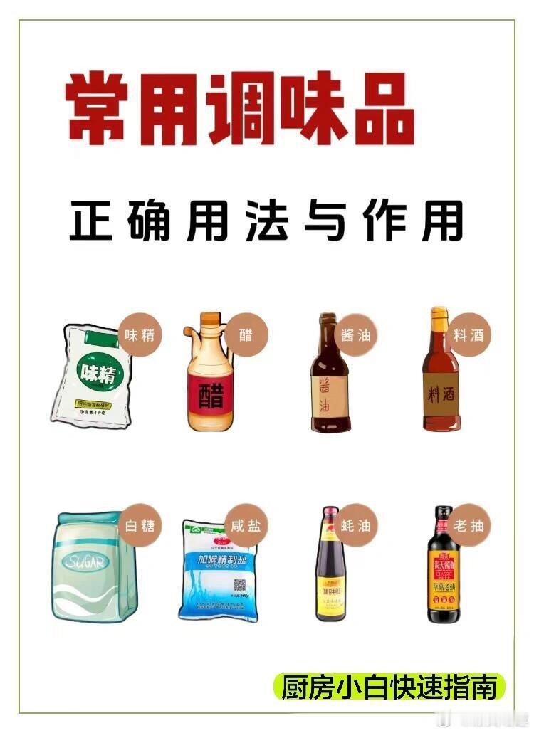 8种厨房常用调料用法与区别调料在烹饪中扮演着至关重要的角色。它们能够提升菜肴的味