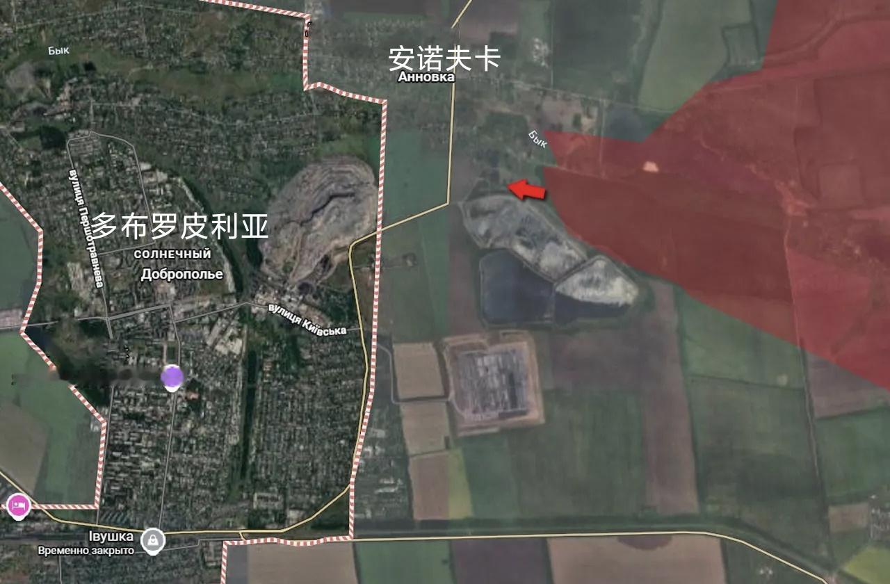俄军昨天控制了多布罗皮利亚东部入口处的一片区​​域，其中包括比克河附近的森林地区