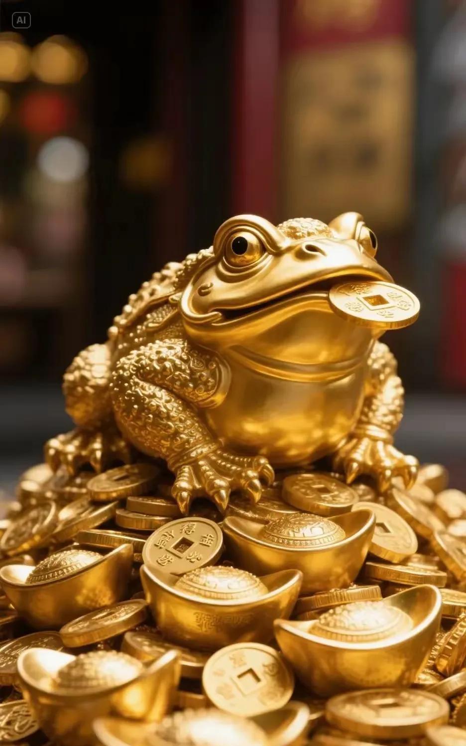 金蟾送财，福星高照黄金万两，八方来财