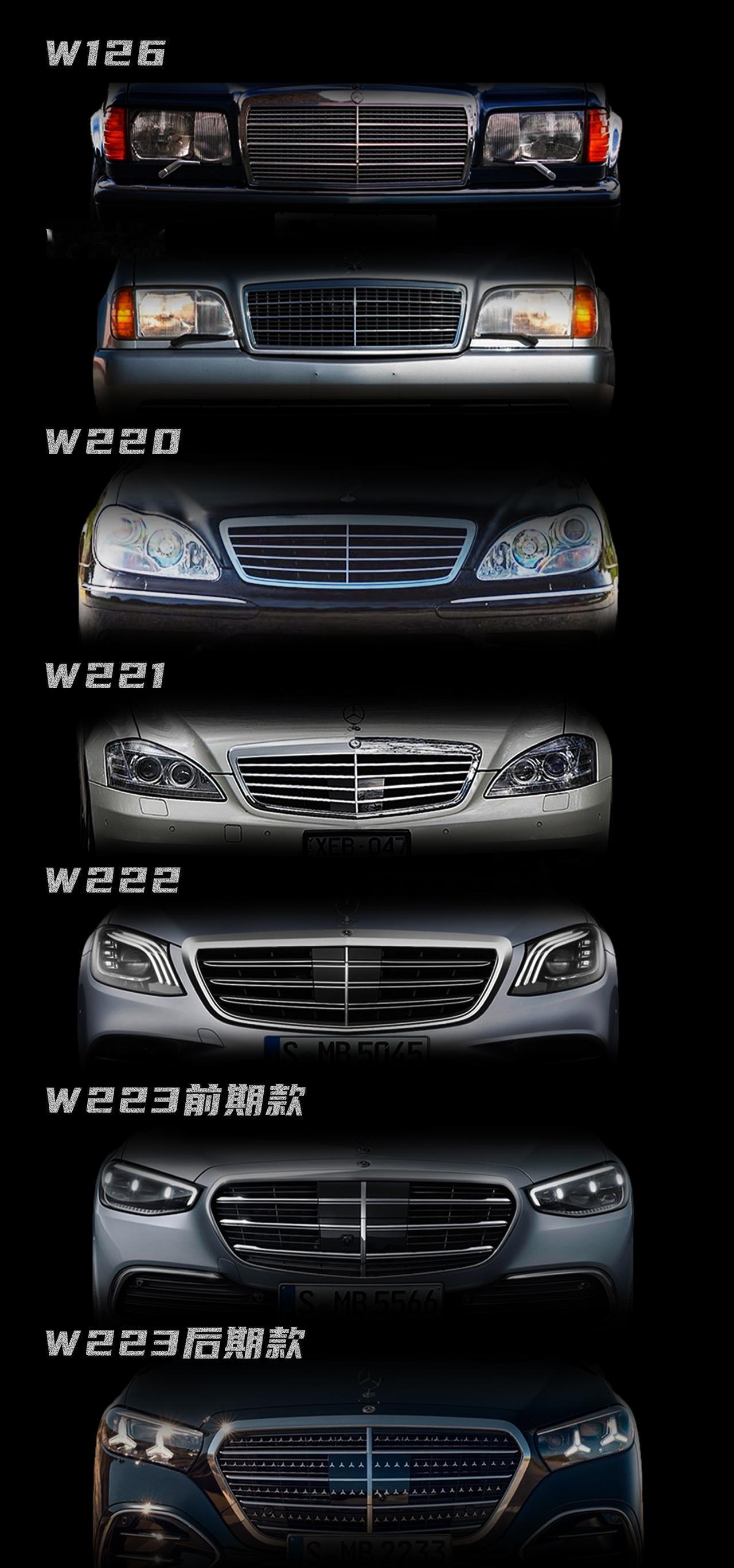 奔驰也是朝着脸越来越大的趋势了，按这个进化之路，2040年会长啥样？