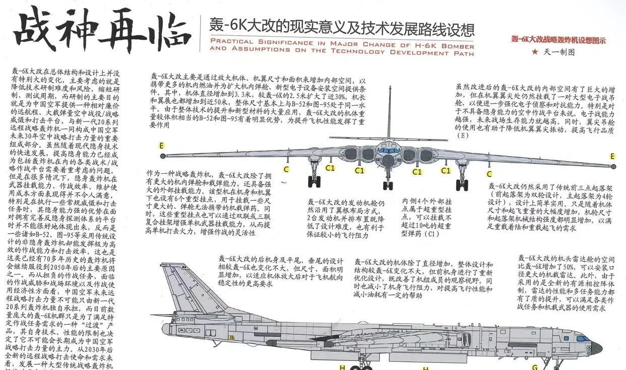 这是网友在轰6K的基础上，加装了2台发动机，变成了四发轰炸机，我们来看看四发的轰