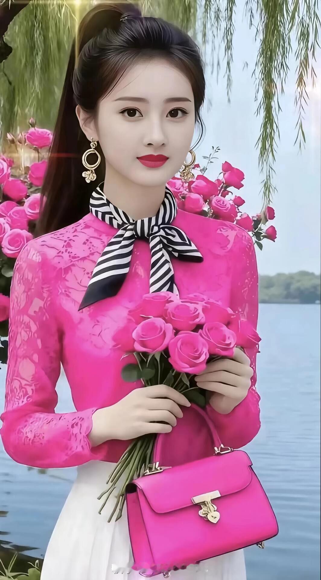 粉嫩少女心，玫瑰与少女共舞🌹💗