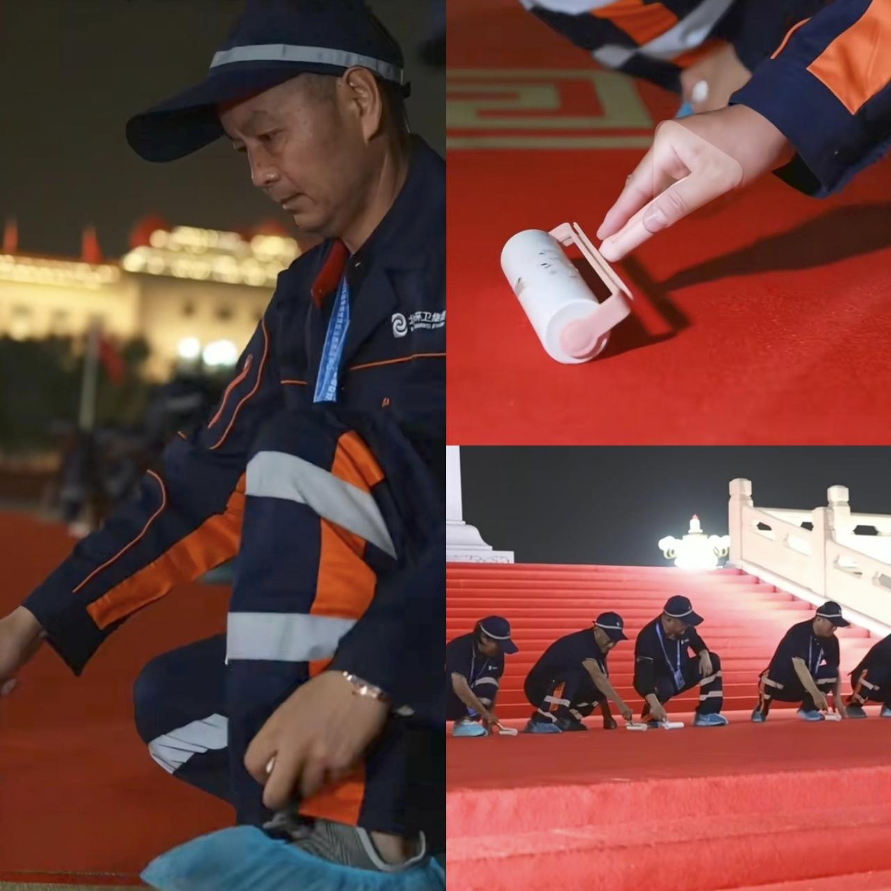 一下忍不住哭了，不仅北京，全国人民都为他们点赞!谁能想到，那一尘不染的广场红