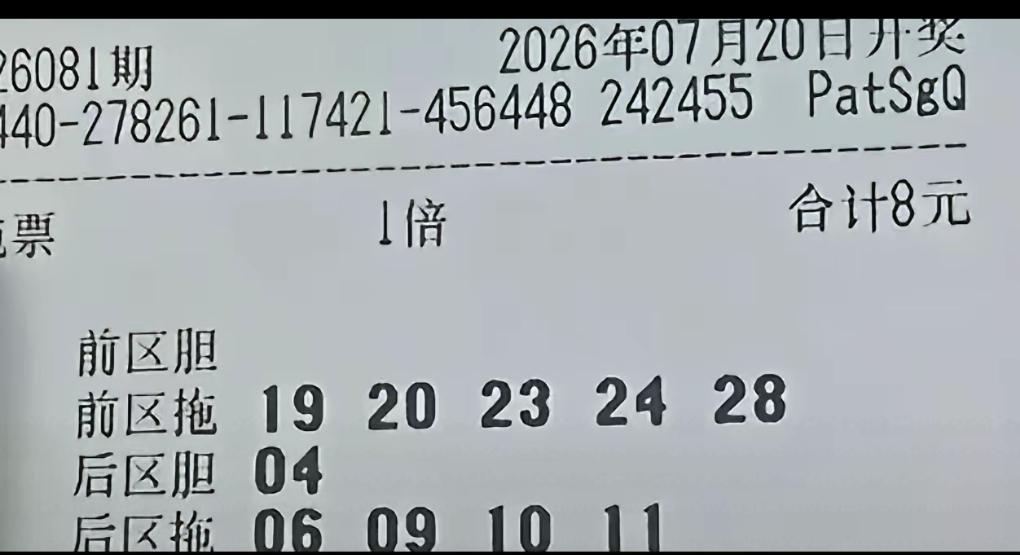 大乐透的小额胆拖看着很有意思，仅花费8元就搭配出了一套完整思路。前区选用19、