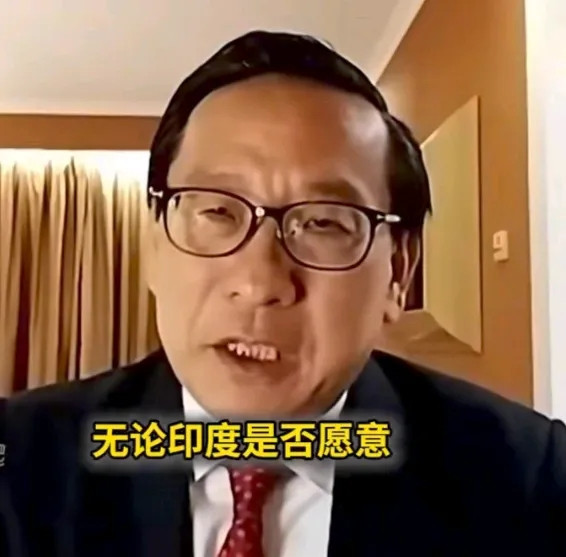 再次与印度媒体连线，显然，高志凯吸取了上次的经验，面对印度女主持人的打断和主观臆