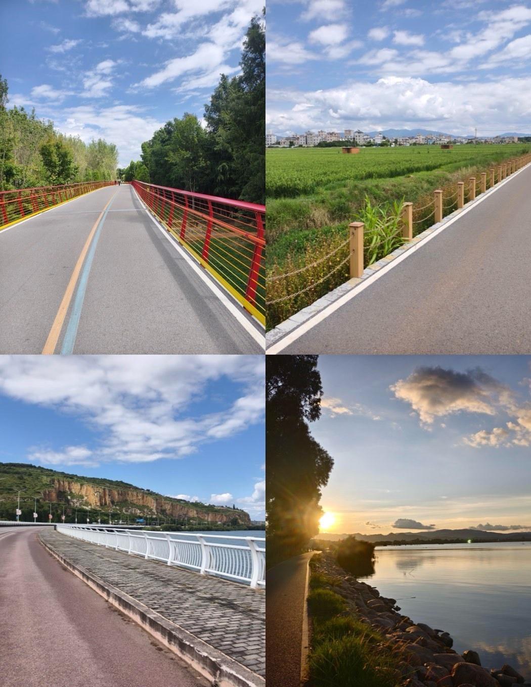 地点：昆明西山区滇池路打卡点：观景大坝、云南民族村、西山索道、海埂公园徒步攻