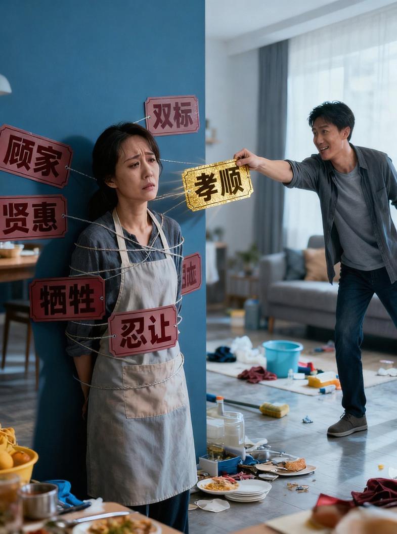 凭啥只道德绑架女人？这些双标太窒息！男人把孝顺外包，从不亲手伺候父母，没人