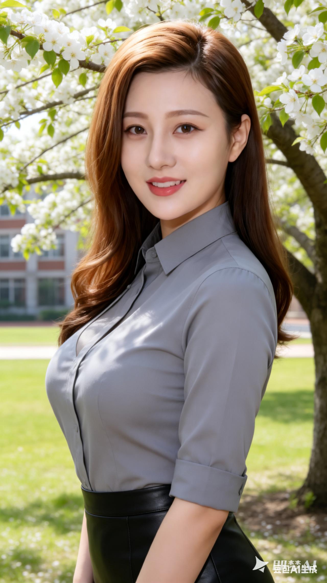 春日校园风，甜美笑容，青春洋溢！🌸💕