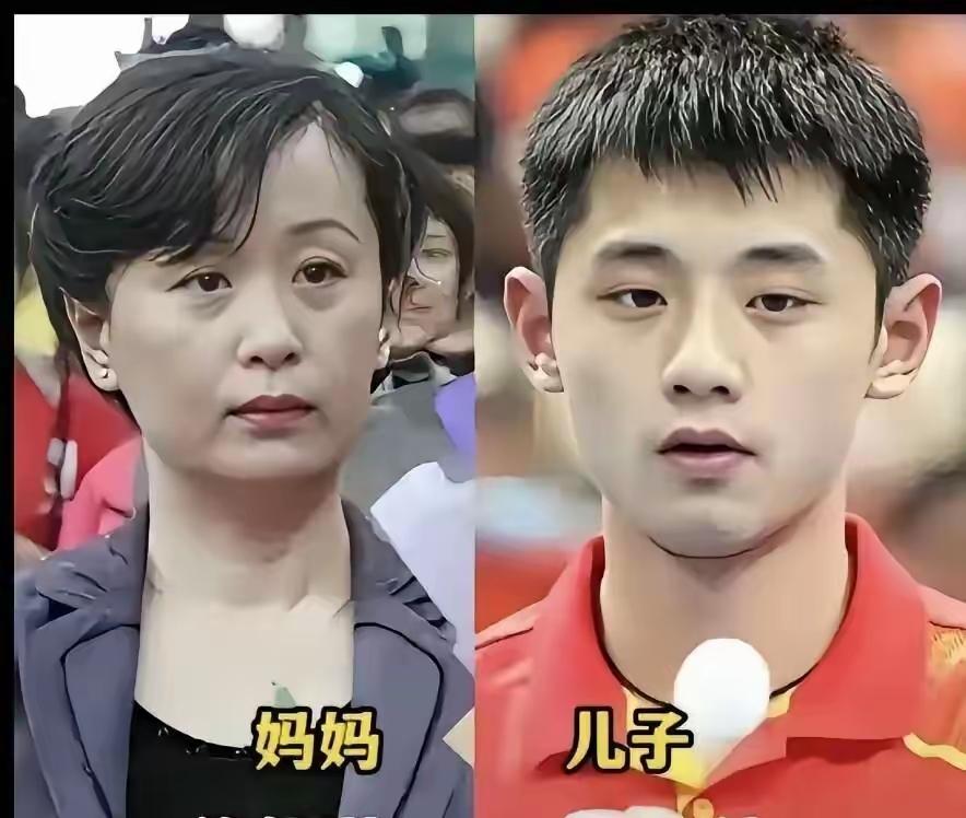 张继科的妈妈气质出众，林高远的妈妈温婉耐看。翻看母子合照才恍然，运动员眉宇间那股