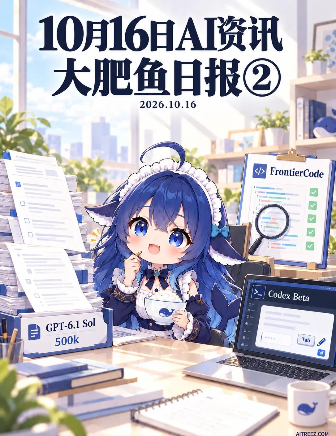 10月16日AI资讯｜大肥鱼日报②。1｜GPT-6.1Sol：默认上下文升至5