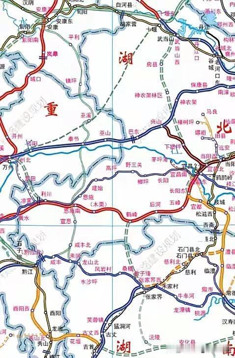 武贵高铁北线国铁集团升级版线路来了！线路：沪渝蓉高铁武汉至鹤峰，鹤张高铁鹤峰至